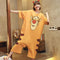 Img 4 - Short Sleeve Ankle-Length Pants One-Piece Pyjamas Loose M-XXL