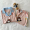 IMG 135 of Popular Streaming Pajamas Women Lapel Cotton Long Sleeved Trendy Western Cardigan Loungewear Sets Sleepwear