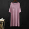 Modal Cotton Pyjamas Women Pregnant Woman Summer Round-Neck Long Dress Plus Size Loose Loungewear Sleepwear