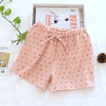 Img 3 - Japanese Fresh Looking Double Layer Cotton Pajamas Pants Women Summer Loose Thin Home Mid-Length Shorts