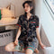 Couple Pajamas INS Summer Replica Printed Loungewear Thin Plus Size Sets Men Women Sleepwear