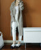 IMG 112 of Europe Women Hooded Thick Knitted Cardigan Long Coat Sweater Outerwear