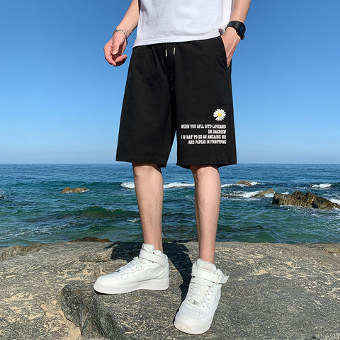 Img 2 - Shorts Men Pants Summer Trendy Loose knee length Beach Outdoor Straight Casual Thin K