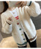 IMG 104 of Women Trendy Matching Knitted Cardigan Short Korean Loose Sweater Long Sleeved Outerwear
