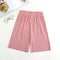 Loungewear Silk Shorts Elastic Waist Lace Loose Women Casual Pants Sleepwear