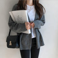 Img 2 - Korea Sweater Women Cardigan Trendy Slim Look V-Neck Plus Size