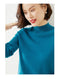 IMG 138 of Undershirt Women Under Elegant Western Long Sleeved Half-Height Collar Sweater Knitted Tops Outerwear
