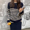 IMG 103 of Korean Slim Look V-Neck Under Pullover Solid Colored Casual All-Matching Undershirt Sweater Women Outerwear