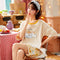 Pajamas Women Short Sleeve Cotton Summer Printed Loungewear Two-Piece Sets Design Sleepwear