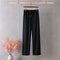 Img 8 - Slim Look Long Pants Loose Elegant High Waist Ice Silk Drape Straight Floor Length Wide Leg Women