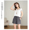 Img 3 - Casual Pants Women Cotton Blend Shorts Summer Solid Colored Japanese Sexy Lazy Trendy High Waist Loose
