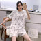 Pajamas Women Summer Short Sleeve Shorts Cartoon Casual Outdoor Round-Neck Loungewear Sets Sleepwear