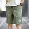 Summer Men Casual Shorts Straight Pants Sporty Cargo Mid-Length Beach Shorts