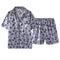 IMG 123 of Couple Pajamas Women Summer Silk Short Sleeve Men Plus Size Replica Loungewear Sleepwear