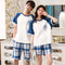 IMG 131 of Couple Cotton Pajamas Men Summer Short Sleeve Shorts Sporty Casual Loungewear Sets Women Outdoor Sleepwear