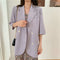 IMG 109 of Blazer Women Summer Korean Casual All-Matching Thin Elegant Loose Three-Quarter Length Sleeves Popular Suit Outerwear