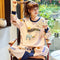 Pajamas Women Cotton Long Sleeved Korean Two-Piece Sets Loose Plus Size Outdoor Loungewear Sleepwear