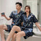 Couple Pajamas Silk Summer Short Sleeve Women Korean Sets Men Thin Plus Size Loose Loungewear Sleepwear