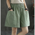 IMG 113 of Straight Shorts Women Summer Casual Loose High Waist Slim Look All-Matching Mid-Length Pants Shorts