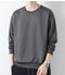 IMG 115 of Sweatshirt Long Sleeved Solid Colored Round-Neck Blank Pattern Trendy Loose Teens Outerwear