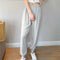 IMG 130 of Summer Jelly Pants Women Loose Harem Jogger Casual Island High Waist Slim Look Korean ins Pants