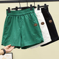 Img 1 - Cotton Shorts Women Summer Loose Korean Elastic High Waist Pants Slim Look All-Matching Casual A-Line