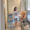 Hot sale in Southeast AsiaPopular Pajamas Women Summer Three-Piece Short Loungewear Sleepwear