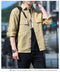IMG 130 of Cotton Loose Long Sleeved Shirt Trendy Young Cargo Outerwear