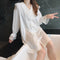 Img 19 - Summer Sexy Popular Pyjamas Women Thin Short Sleeve Loose Chiffon Shirt Dress