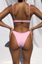 IMG 107 of Solid Colored Bikini Flattering Swimsuit Women Europe Sexy Bare Back Beach Swimwear