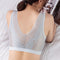 Img 11 - Plus Size Ice Silk Bare Back Bra No Metal Wire Double-Sided Lace Seamless Sporty Bralette Women