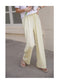 IMG 123 of Drape Elastic Waist Wide Leg Casual Pants Women Summer Korean High Slim Look Straight Loose Pants