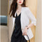 White Blazer Women Summer Thin Uniform Dress Suit Sets Two-Piece Outerwear