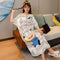 Img 2 - Mid-Length Pyjamas Women Summer Short Sleeve Cotton Thin Pregnant Woman Pajamas Plus Size Loungewear