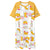 Img 5 - Summer Round-Neck Women Short Sleeve Pyjamas Knitted Cotton Adorable One-Piece Mid Length Loungewear