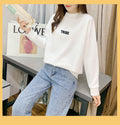 IMG 110 of Hong Kong Sweatshirt Women Korean Half-Height Collar Thin Loose Non ins Outerwear