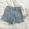 Img 3 - Denim Shorts Women Summer insBurr High Waist Slim Look Loose Wide Leg Short A-Line Hot Pants