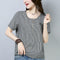 Img 2 - Blouse Summer Art Casual Cotton Blend T-Shirt Plus Size Slim Look Short Sleeve Chequered Tops Blouse