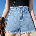 Img 8 - Black Denim Shorts Women Summer High Waist Slim Look Thin A-Line Loose Hot Pants Korean