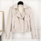 Jacket Women Korean Bike PU Slim Look Short Cardigan Outerwear