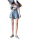 Img 5 - Women High Waist Denim Shorts Summer A-Line Folded Loose Slim Look Wide Leg Hot Pants ins