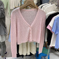IMG 107 of Country Knitted Cardigan Thin Women Silk Loose Matching Sunscreen Summer Short Tops Long Sleeved Outerwear