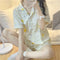 IMG 110 of Summer Sweet Look Pajamas Women Sets Teens Short Sleeve Shorts Japanese insStudent Loungewear Sleepwear