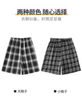 Img 3 - Chequered Shorts Women Summer Loose Student Straight Mid-Length Wide Leg Casual Pants Hong Kong ins