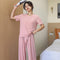 Pajamas Women Summer Silk Short Sleeve Student isn Korean Thin Loose Plus Size Home Outdoor Sleepwear