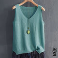 Img 12 - Loose Plus Size Camisole Women Summer Knitted Silk Outdoor Sleeveless T-Shirt Tank Top