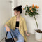 IMG 123 of Blazer Women Summer Korean Casual All-Matching Thin Elegant Loose Three-Quarter Length Sleeves Popular Suit Outerwear