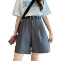 Img 5 - Suits Mid-Length Shorts Women Summer Loose Plus Size Outdoor High Waist Straight Hong Kong Casual Pants