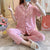 Cardigan Pajamas Women Sleeve Length Pants Lapel Adorable Thin Loungewear Sets Outdoor Sleepwear