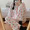 IMG 123 of Pajamas Women Long Sleeved Cardigan Two-Piece Sets Japanese insStrawberry Adorable Student Loungewear Outdoor Sleepwear